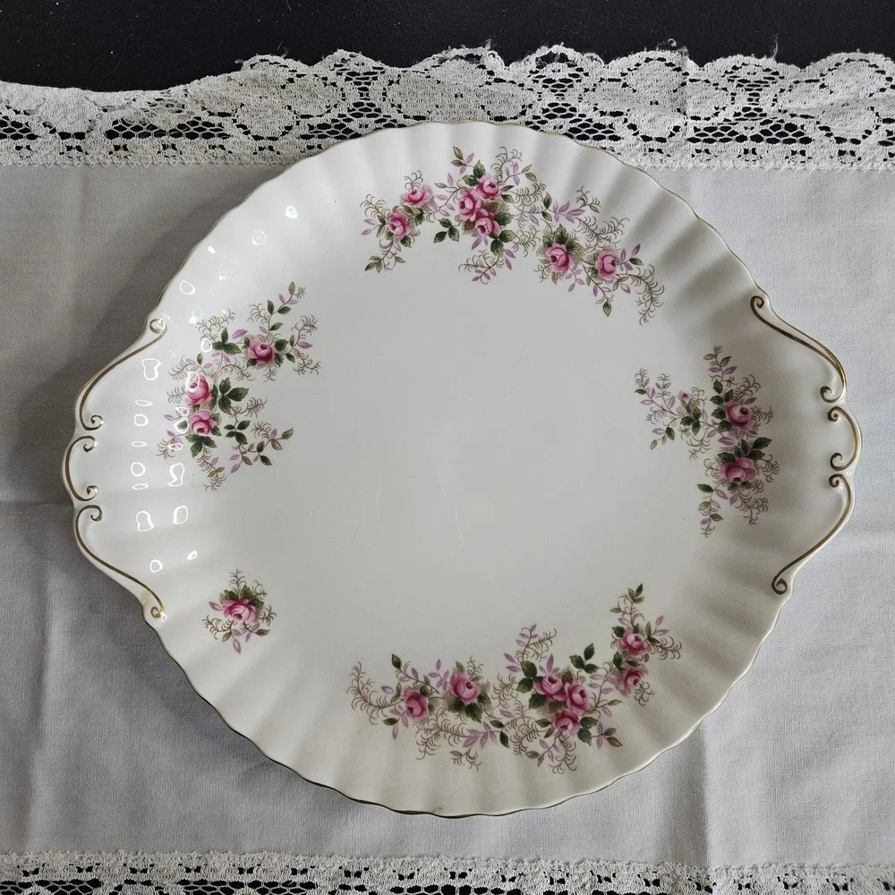 Royal Albert Bone China Lavender Rose Round Serving Platter 9